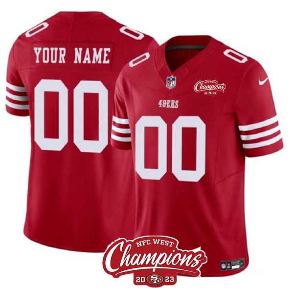 Men & Women & Youth San Francisco 49ers Active Player Custom Red 2023 F.U.S.E. NFC West Champions Patch Football Stitched Jersey,We sell and wholesale Men & Women & Youth San Francisco 49ers Active Player Custom Red 2023 F.U.S.E. NFC West Champions Patch Football Stitched Jersey on line form chian!